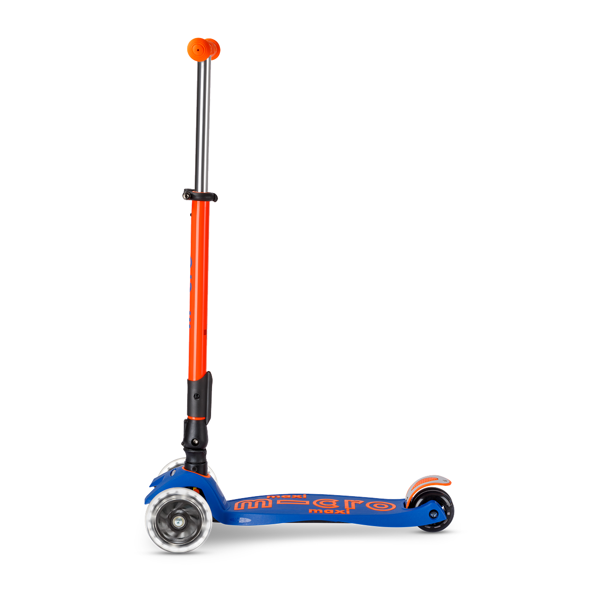 Maxi Deluxe Foldable Neon LED Scooter - Blaze Orange