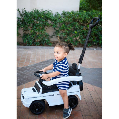 Mercedes G-Wagon 3 In 1 Push Car - White