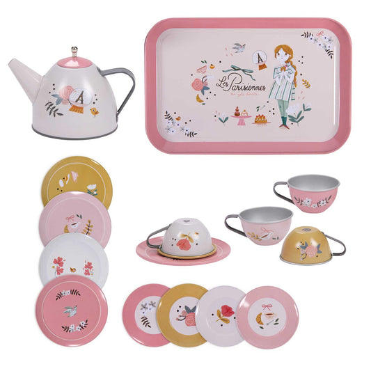 Metal Tea Set with Suitcase - The Parisiennes