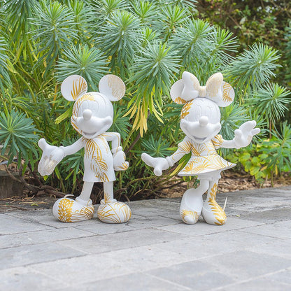 Mickey Mouse 12" Star Style Martyn Lawrence Bullard Figurine - White & Gold