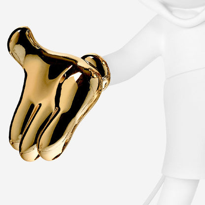 Mickey Mouse Figure White & Gold - 23.6"