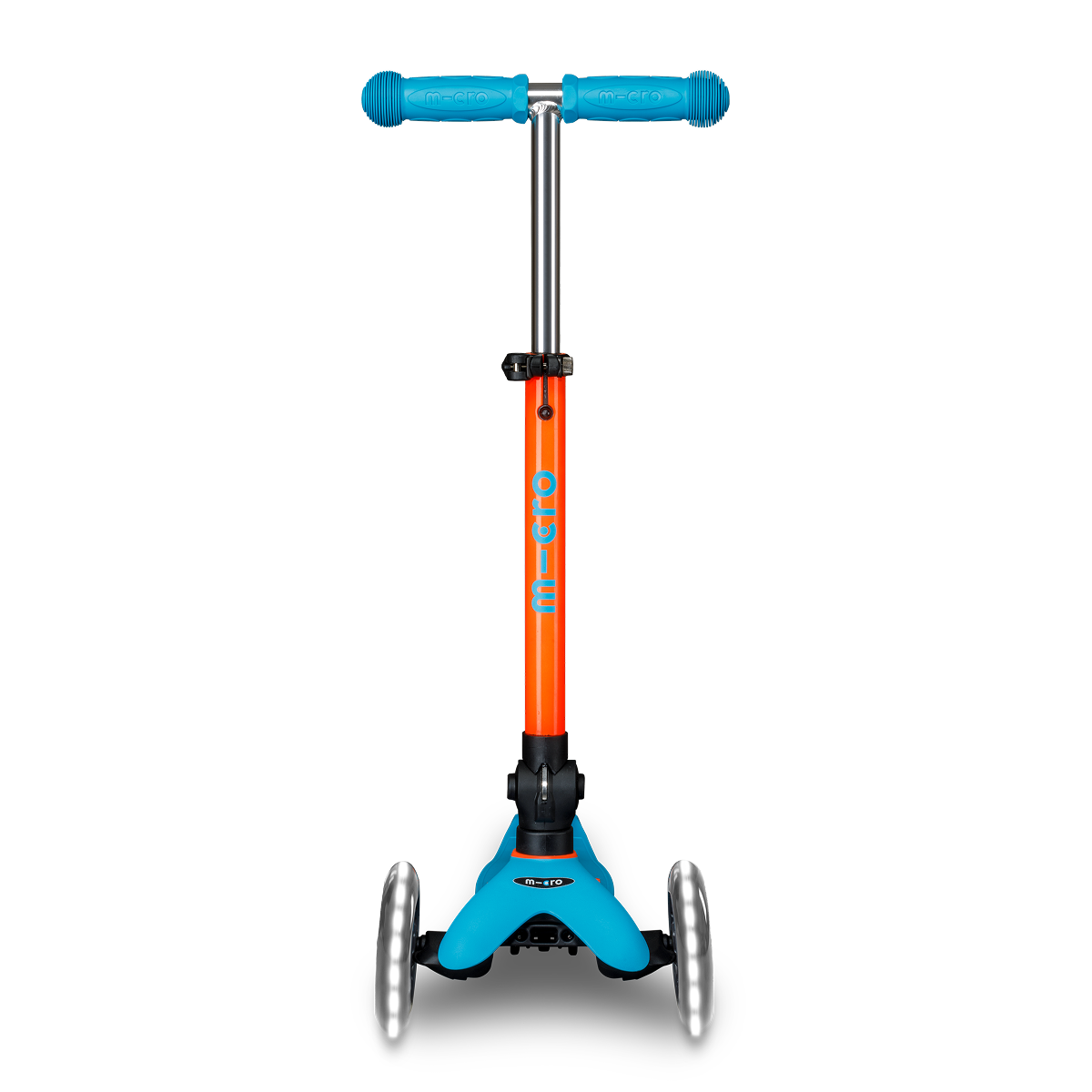 Mini Deluxe Foldable LED Scooter - Neon Sunset Orange/Aqua