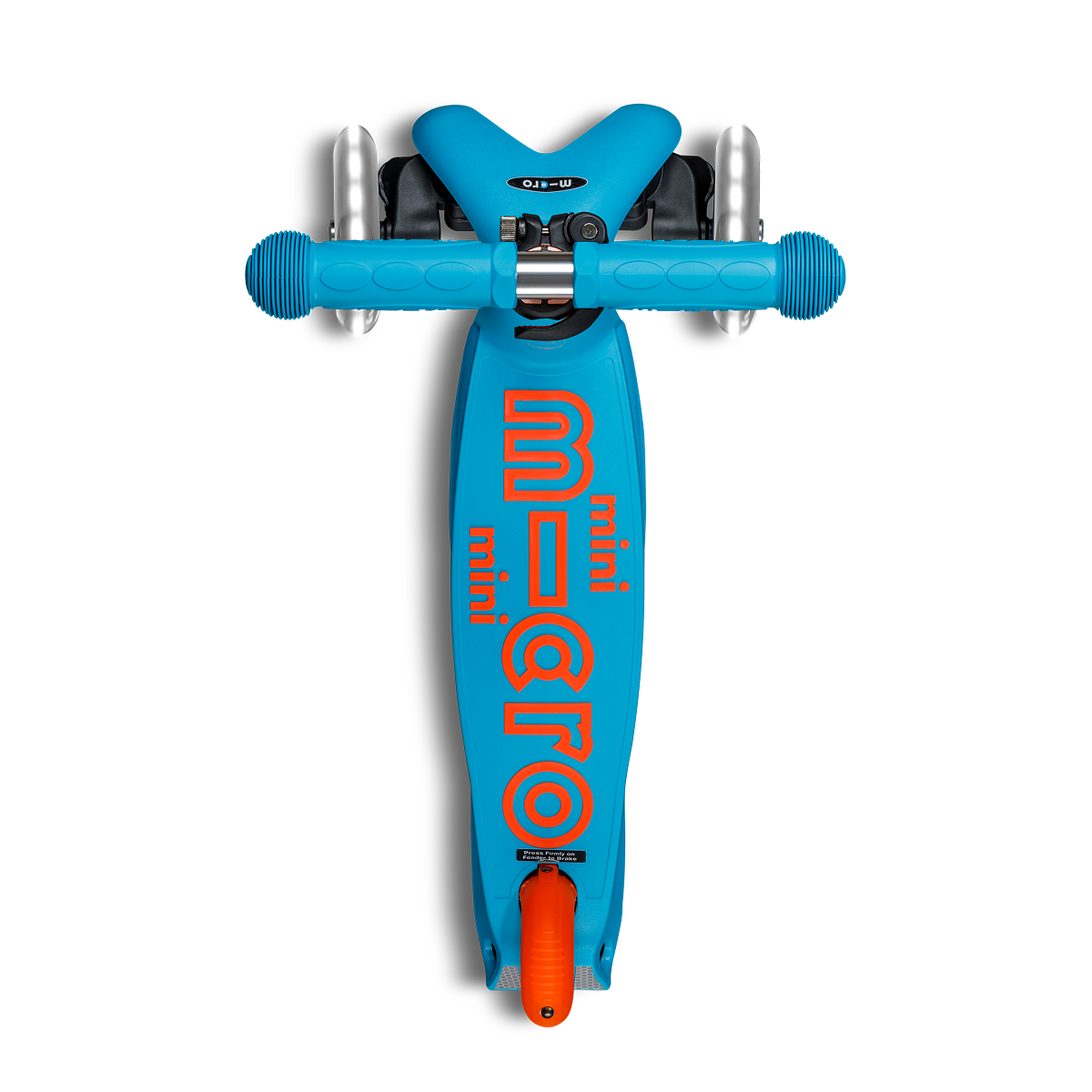 Mini Deluxe Foldable LED Scooter - Neon Sunset Orange/Aqua