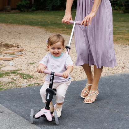 Mini Deluxe Rock & Go LED Scooter - Dusty Rose