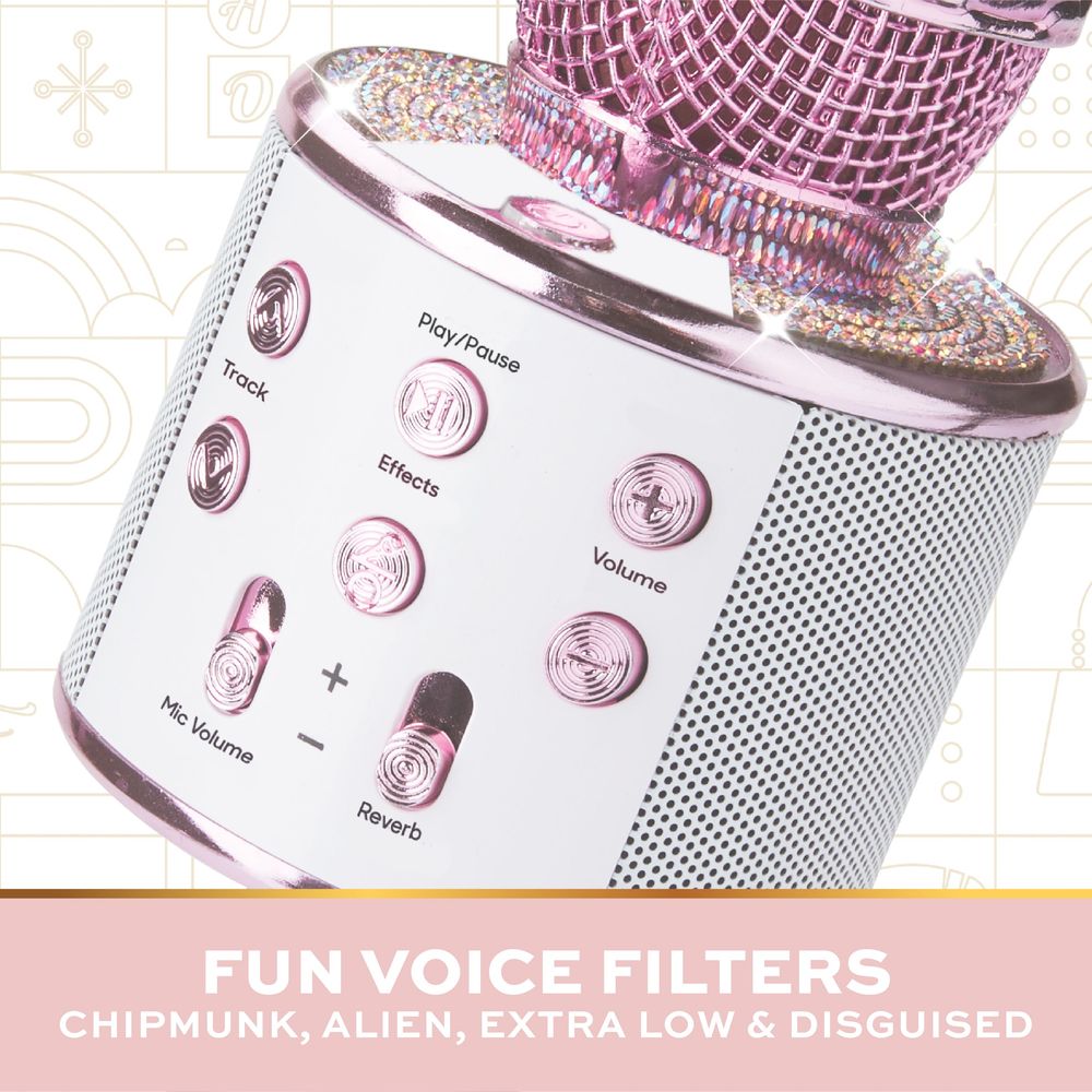 Musical Microphone Rhinestone Bluetooth Broadcaster