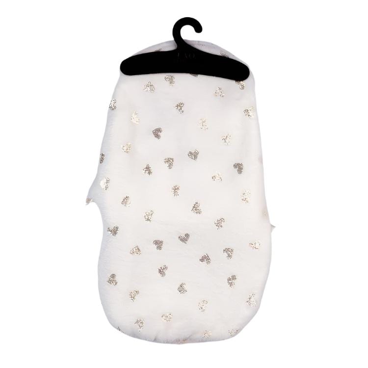 My FAO Doll Swaddle - White With Gold Hearts