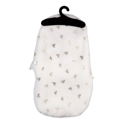 My FAO Doll Swaddle - White With Gold Hearts