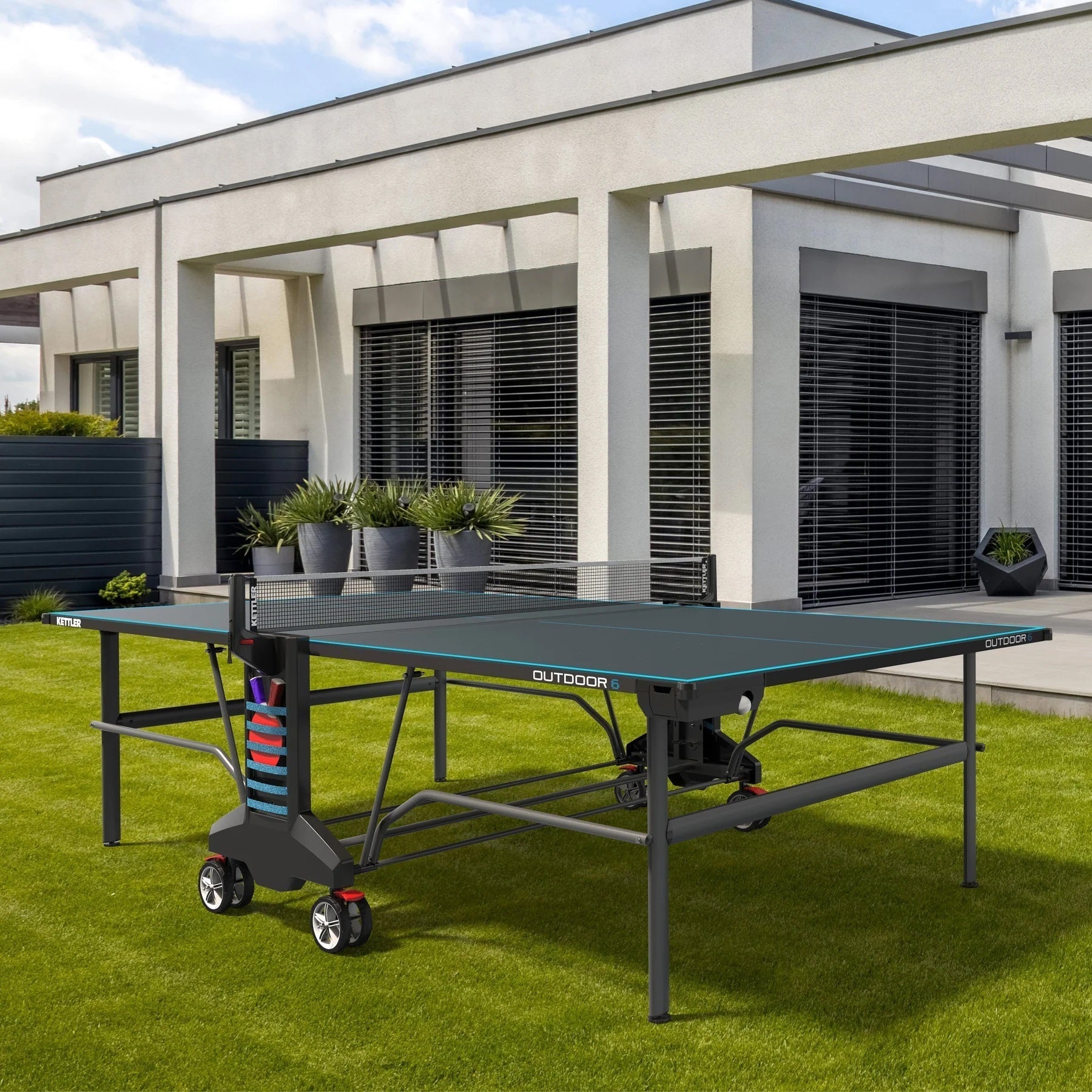 Outdoor 6 Table Tennis 4-Player Bundle