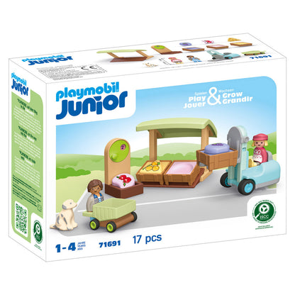 Playmobil Junior: Organic Market Stall & Forklift