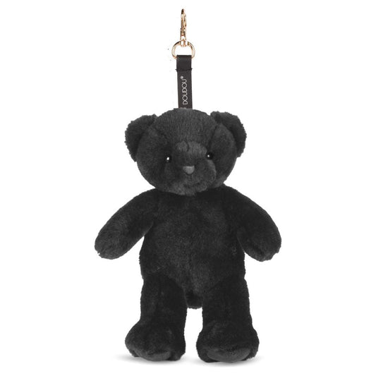 Plush Teddy Bear Bag Charm - Black