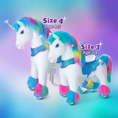 Rainbow Unicorn Model Y Ride on Toy - 4-7 Years
