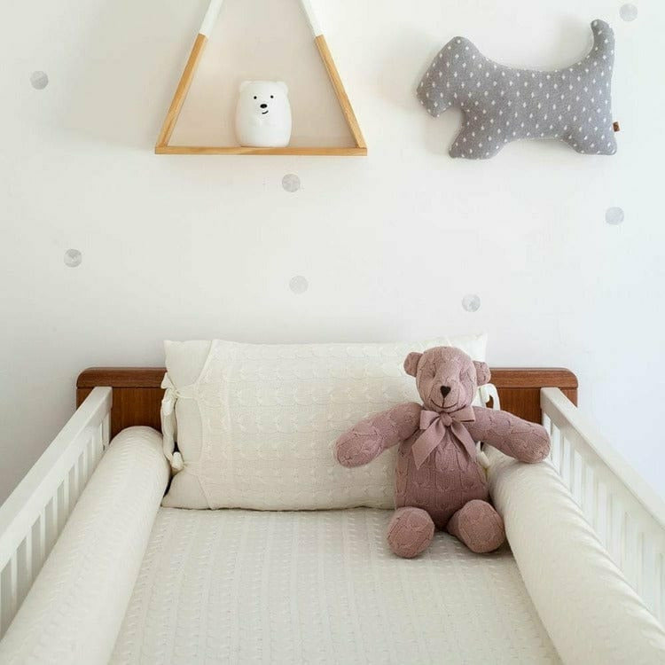 Rose Cable Knit Plush Teddy Bear