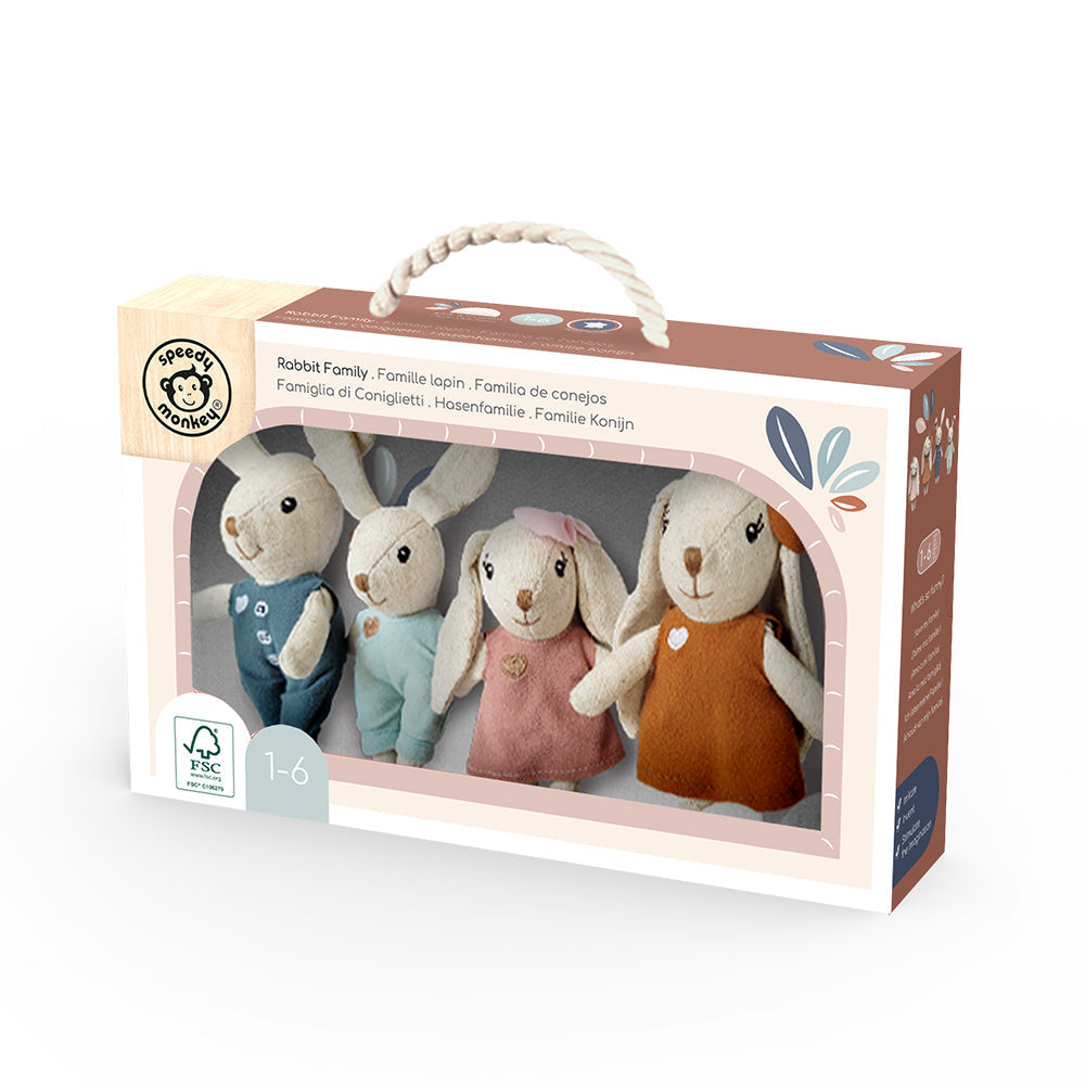 Rabbit Family Doll Set
