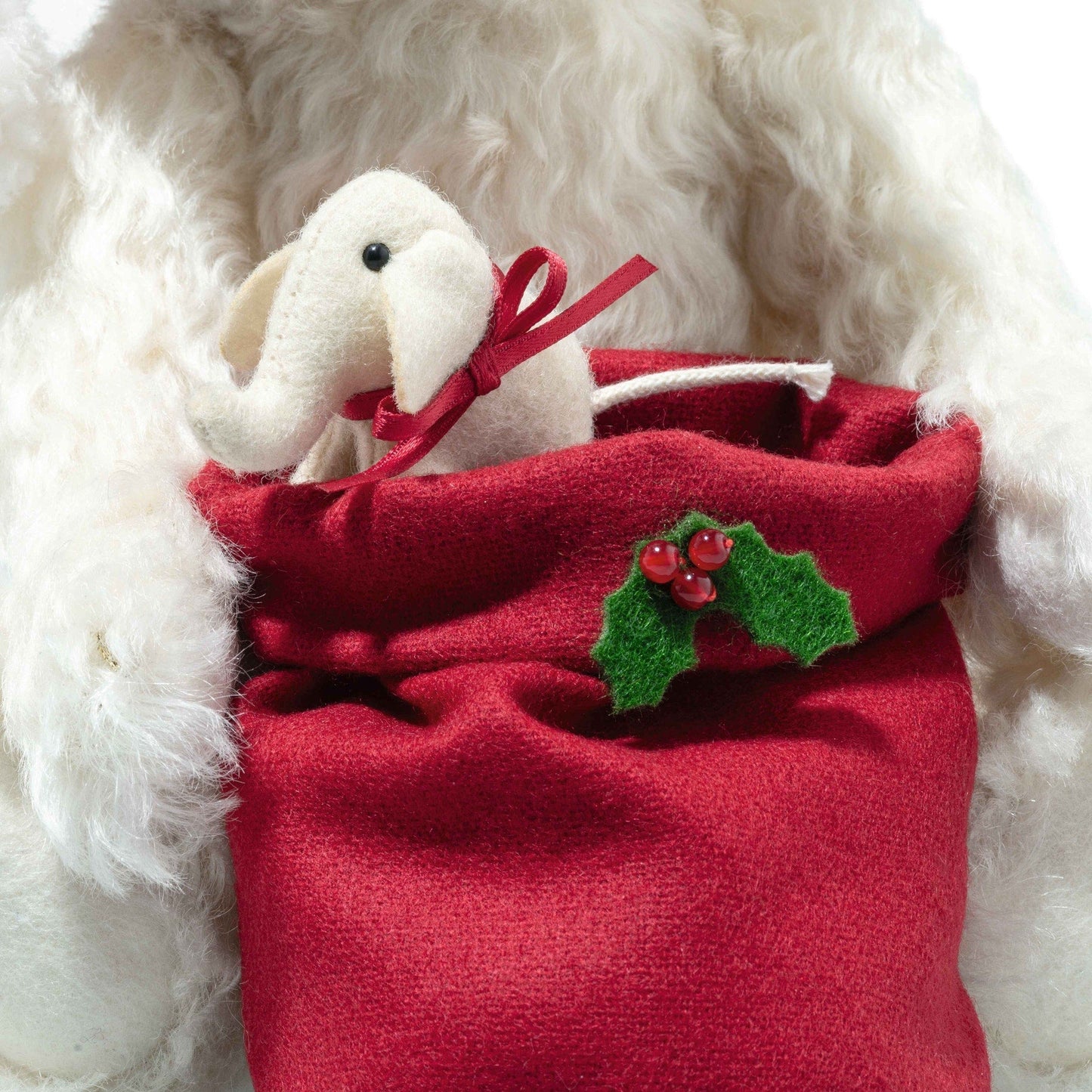 Santa Teddy Bear with Light-Up Gift Bag
