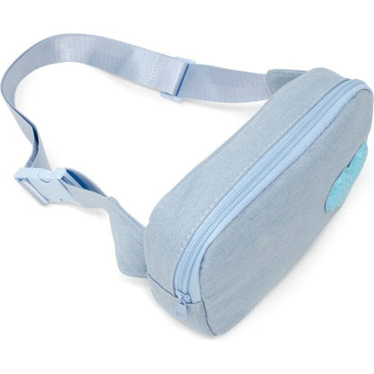 Sequin Heart Belt Bag for Kids - Blue (Denim)