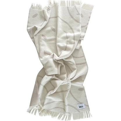 Smiley Blanket - White/Grey