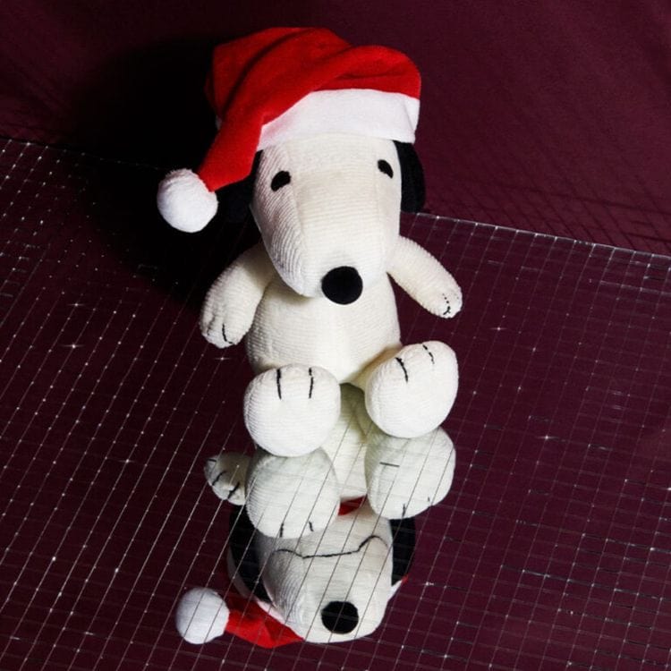 Snoopy Plush with Christmas Hat - 7"