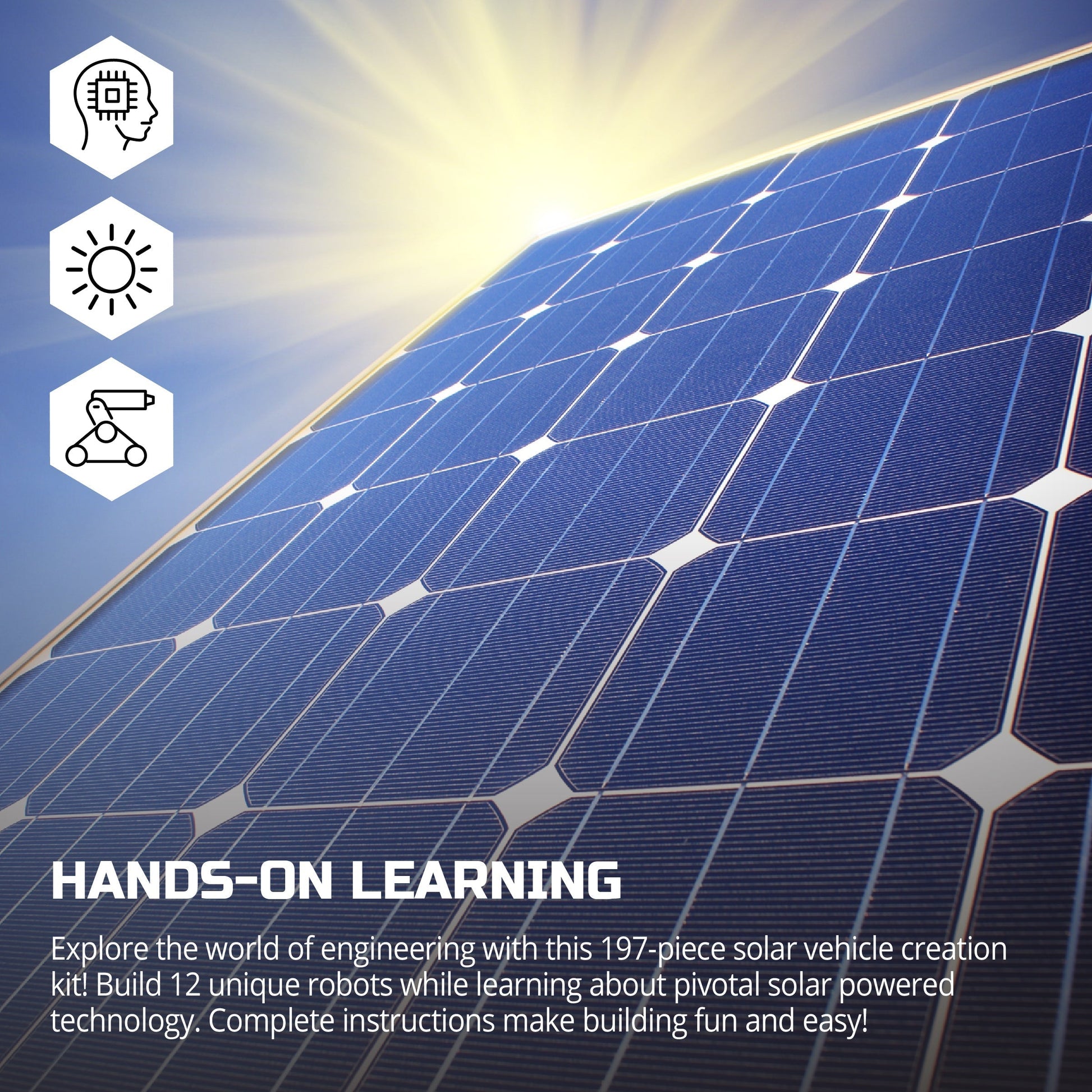 Solar Vehicle Creation Easy-Build Kit - 197 Pieces