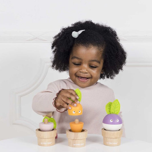 Stacking Wooden Veggies - 9 Pieces