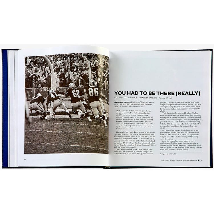 "The Story of Football in 100 Photographs" Book by Sports Illustrated - Navy