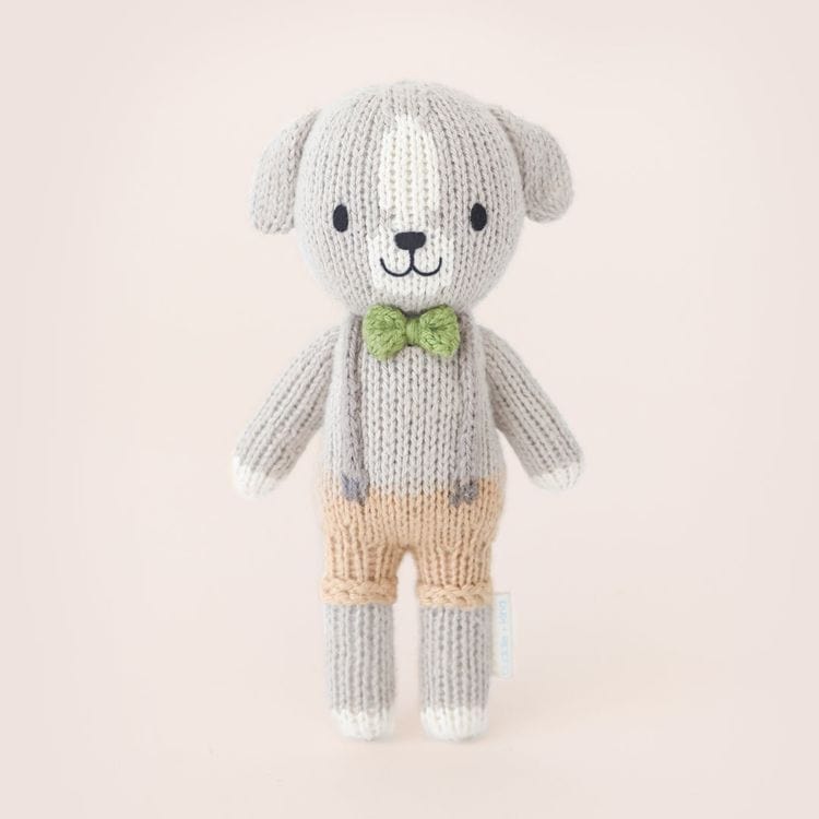 Tiny 6" Noah the Dog Hand-Knit Doll