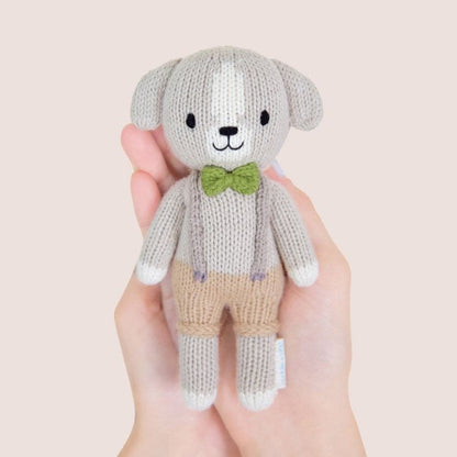 Tiny 6" Noah the Dog Hand-Knit Doll