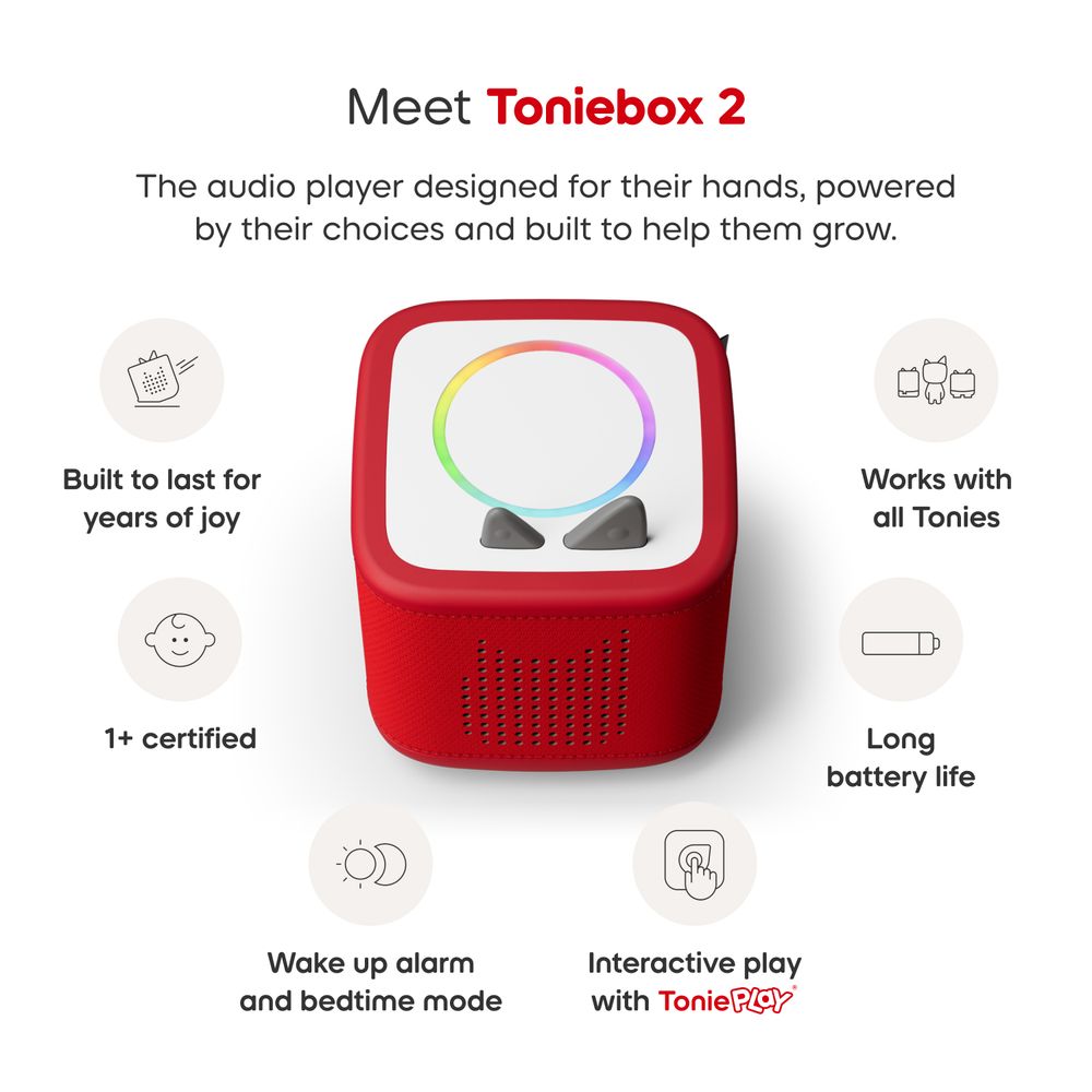Tonies Disney Winnie the Pooh Toniebox 2 Play Set - Sunset Red