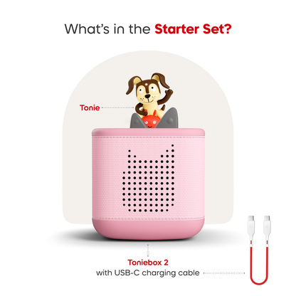 Tonies Playtime Puppy Toniebox 2 Starter Set - Cloud Pink
