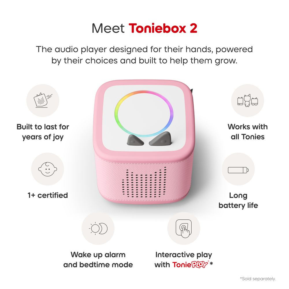 Tonies Playtime Puppy Toniebox 2 Starter Set - Cloud Pink