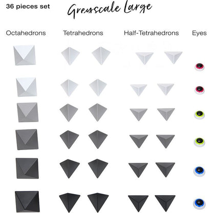 Trido Monochromatic Large Magnet Building Set - 36 Pieces
