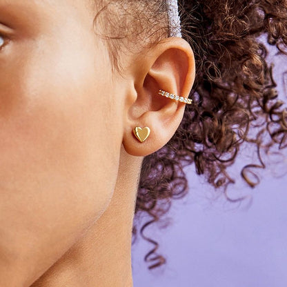 Whole Lotta Heart 18K Gold Kids' Earrings - Gold