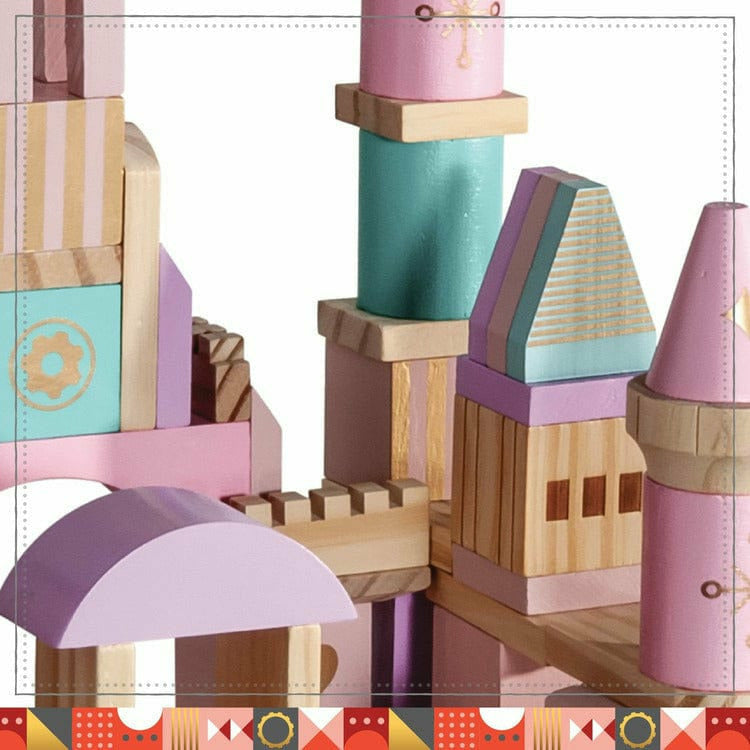 Wood Castle Blocks 75pcs