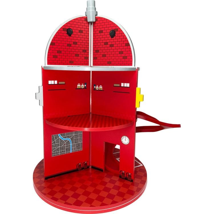 Wooden Fire Station Playset