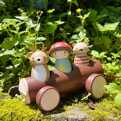 Wooden Timber Taxi Toy
