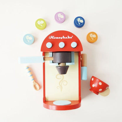 Wooden Toy Coffee Machine & Pods