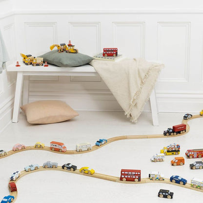 Wooden Vintage Toy Cars - 7 Pieces